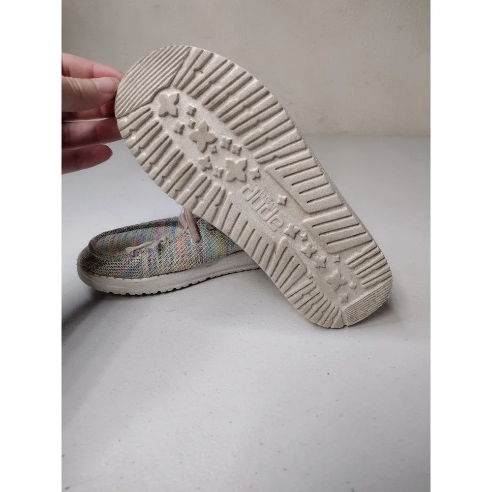 Hey Dude Wendy Youth Sox Pastel Multi Color Slip On Loafers Kids Size 11